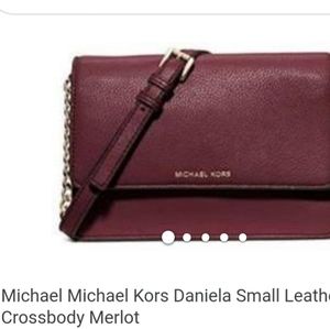 Michael Kors Leather Daniela Small Crossbody Bag